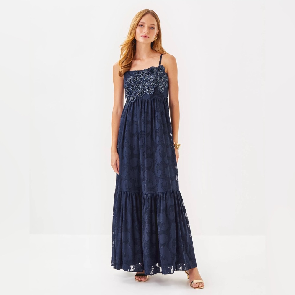 Lilly Pulitzer Navy Dress with Sparkling Accents Size 16 New with Tags